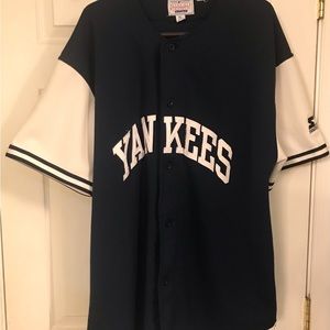 STARTER (Original) NY Yankees Baseball Jersey - XL - Navy/white